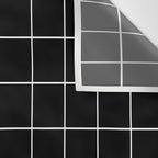 Grid Pattern Line Stripe Black and White Minimalist Geometric Stripes Lines Drawing Wall Tapestry Gallery Image 3