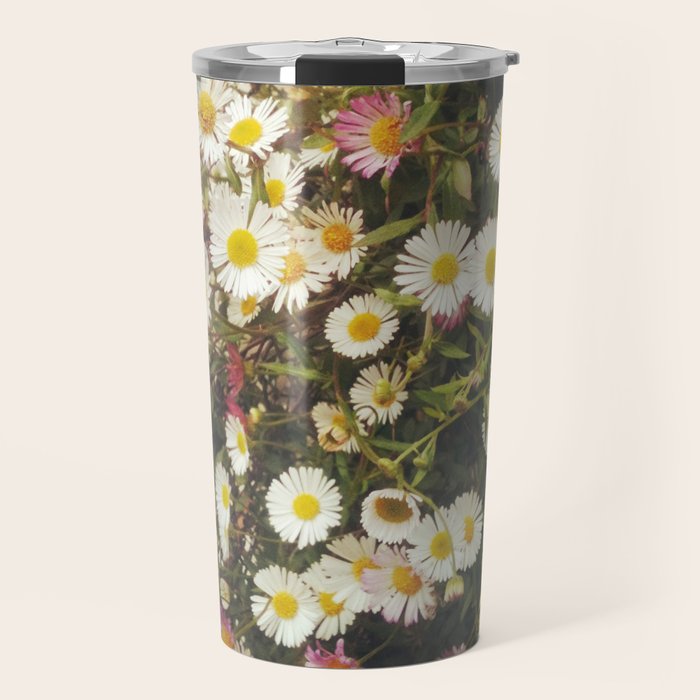 Wall of Daisies Travel Mug Gallery Image 1