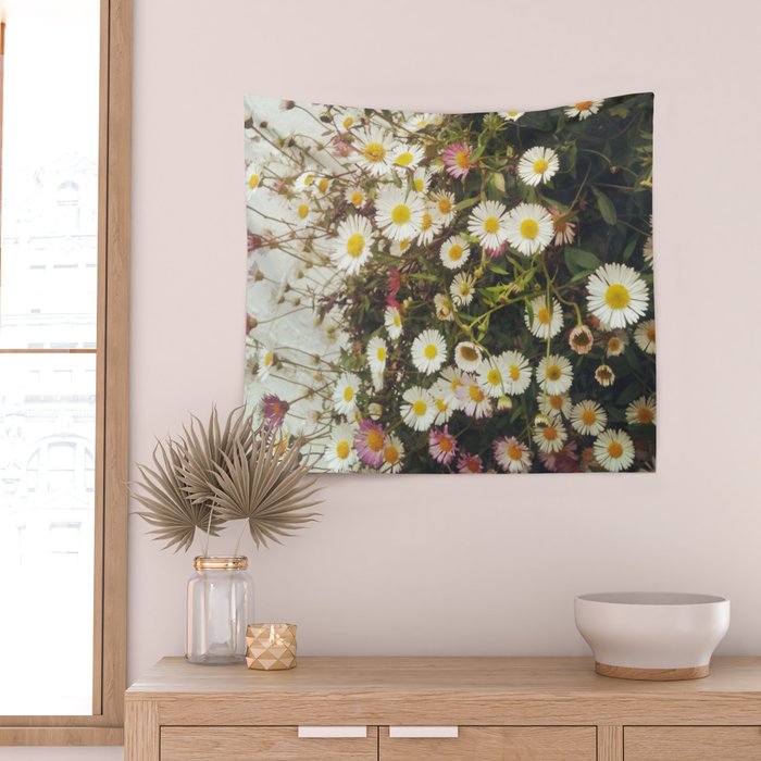 Wall of Daisies Wall Tapestry Gallery Image 2