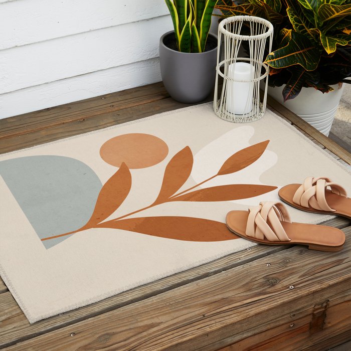 Abstract Minimal -Plant 10 Outdoor Rug Gallery Image 2