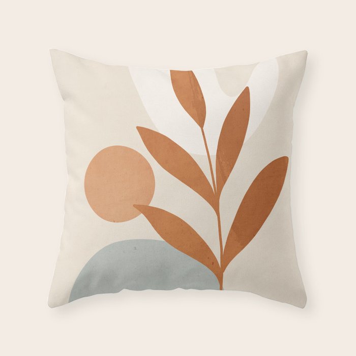 Abstract Minimal -Plant 10 Throw Pillow Gallery Image 6