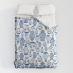 Chinoiserie Blue and White Jars Duvet Cover Gallery Image 6