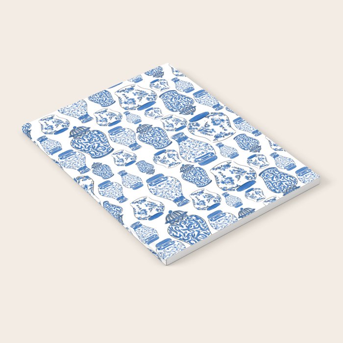 Chinoiserie Blue and White Jars Notebook
