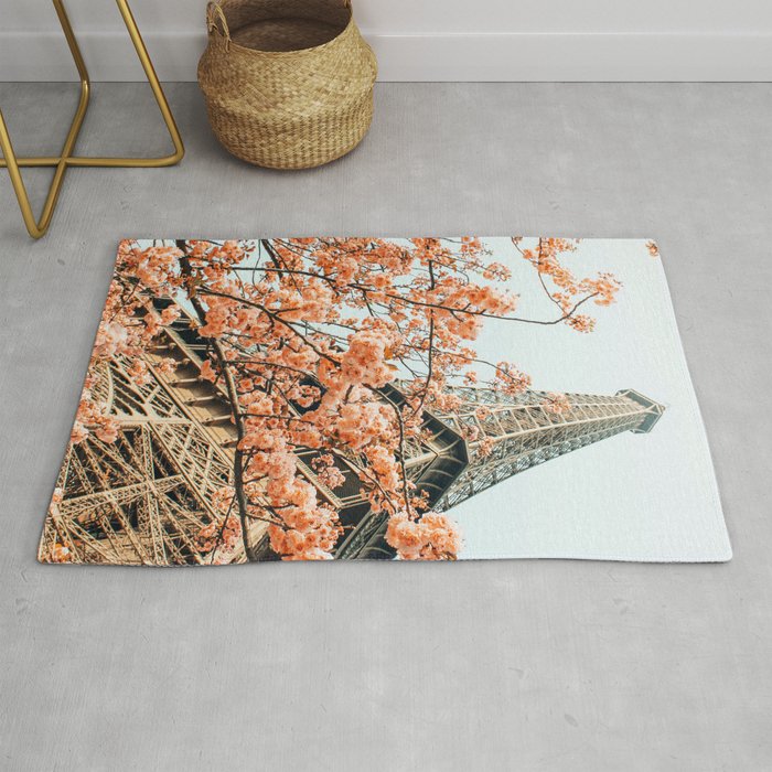 Paris in Spring | Travel Photography Eifel Tower | Wonder Building Architecture Love Rug Gallery Image 1