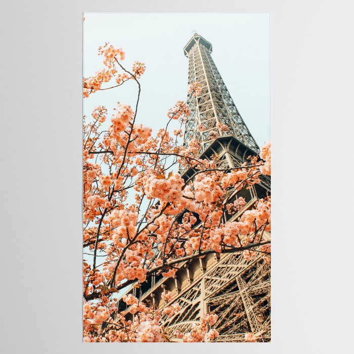 Paris in Spring | Travel Photography Eifel Tower | Wonder Building Architecture Love Tablecloth Gallery Image 2