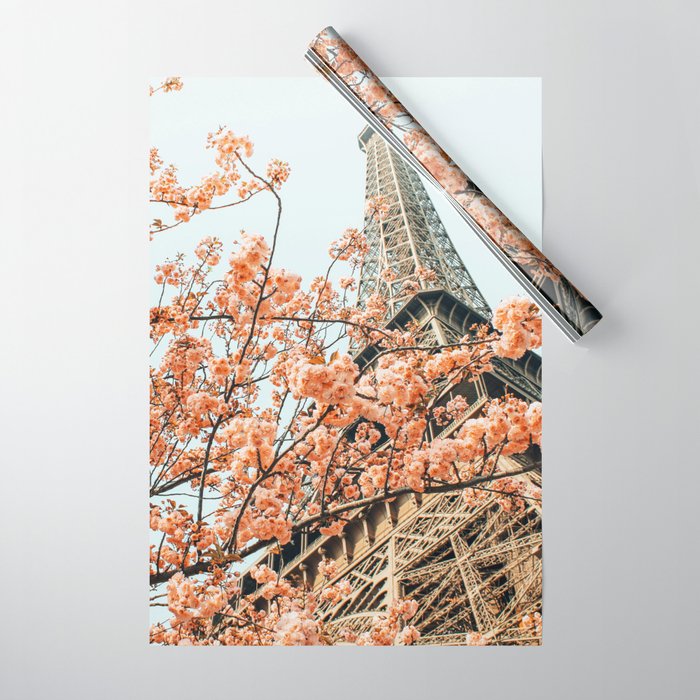 Paris in Spring | Travel Photography Eifel Tower | Wonder Building Architecture Love Wrapping Paper Gallery Image 1