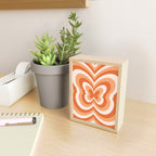 Retro 70s Butterfly in Sunset Orange Mini Art Print Gallery Image 2