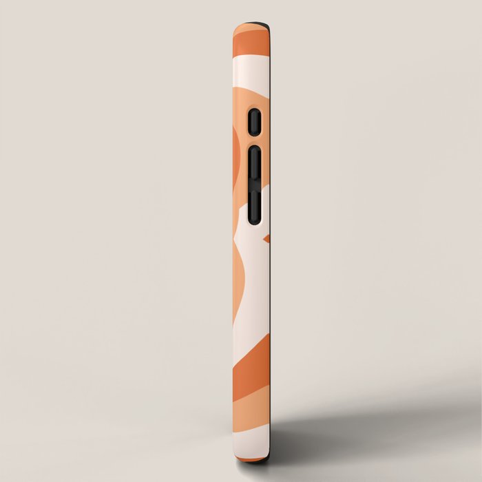 Retro 70s Butterfly in Sunset Orange iPhone Case Gallery Image 2