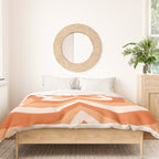 Retro 70s Butterfly in Sunset Orange Duvet Cover Gallery Image 3