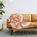 Retro 70s Butterfly in Sunset Orange Throw Blanket Gallery Image 1