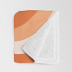 Retro 70s Butterfly in Sunset Orange Throw Blanket Gallery Image 3