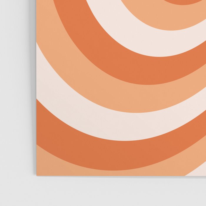 Retro 70s Butterfly in Sunset Orange Poster Gallery Image 3