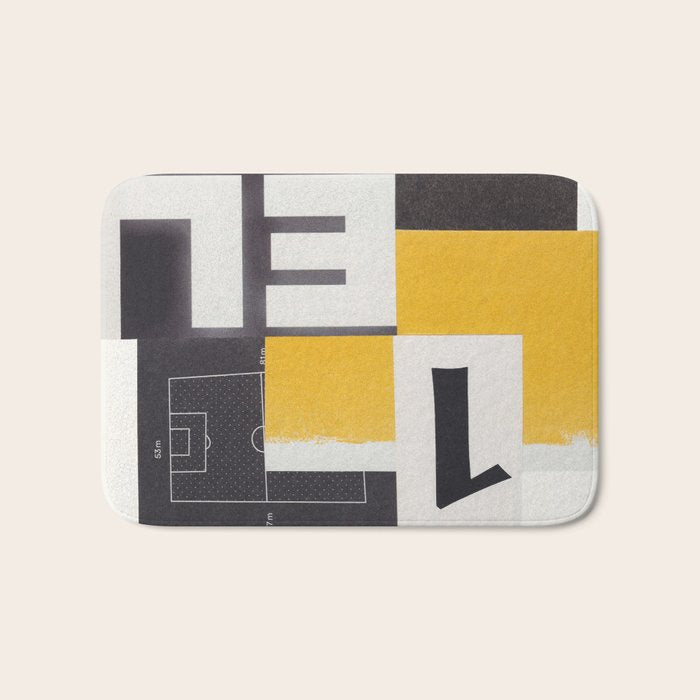 Typography & Shapes / Paper Collage Bath Mat Gallery Image 1