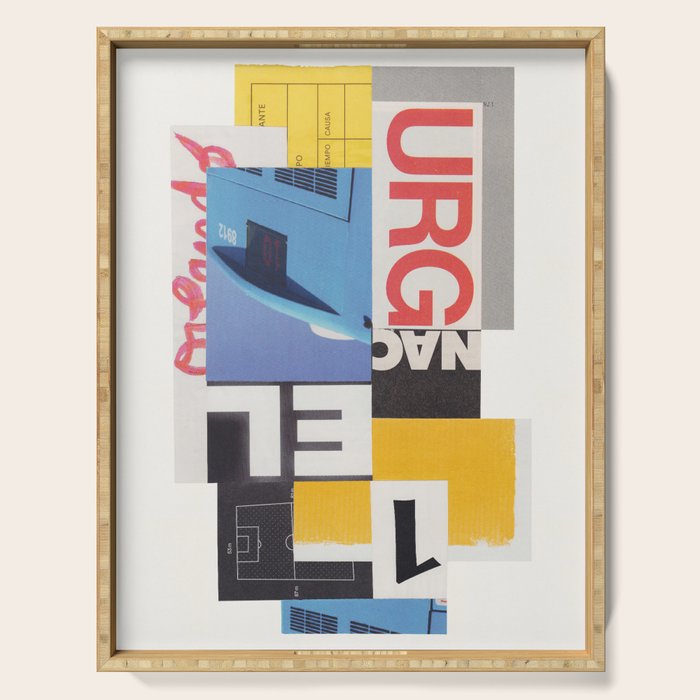 Typography & Shapes / Paper Collage Serving Tray Gallery Image 1