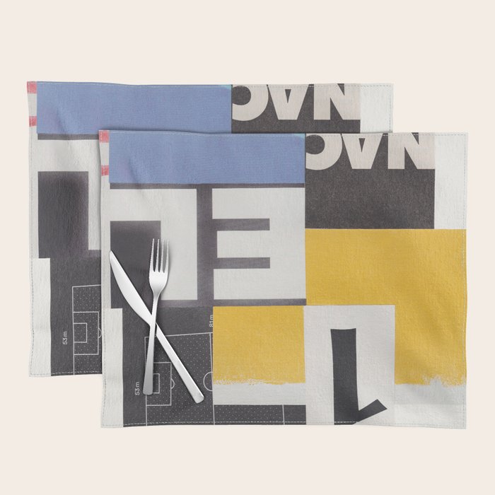 Typography & Shapes / Paper Collage Placemat Gallery Image 1