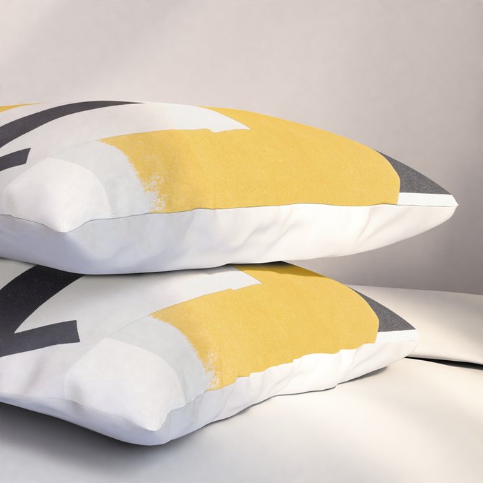 Typography & Shapes / Paper Collage Pillow Sham Gallery Image 3