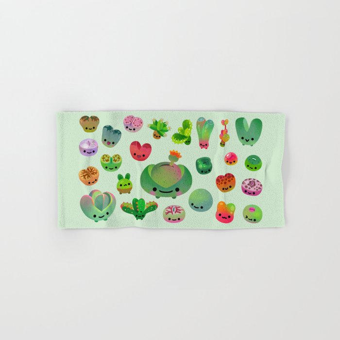 Baby succulent 3 - Mesembs(green) Bath Towel Gallery Image 1