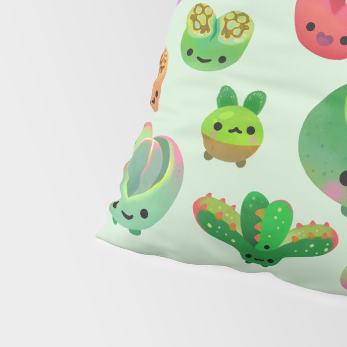Baby succulent 3 - Mesembs(green) Pillow Sham Gallery Image 4