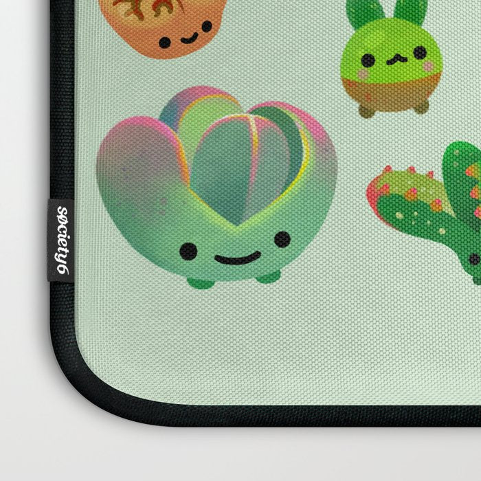 Baby succulent 3 - Mesembs(green) Laptop Sleeve Gallery Image 3