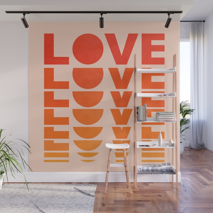 Abstraction_LOVE_SUNSET_Minimalism_001 Wall Mural Gallery Image 1