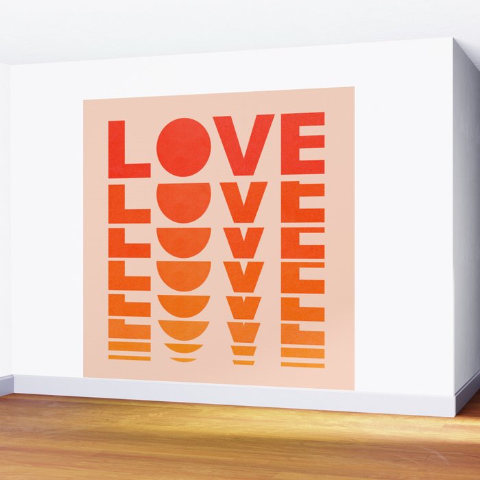 Abstraction_LOVE_SUNSET_Minimalism_001 Wall Mural Gallery Image 2