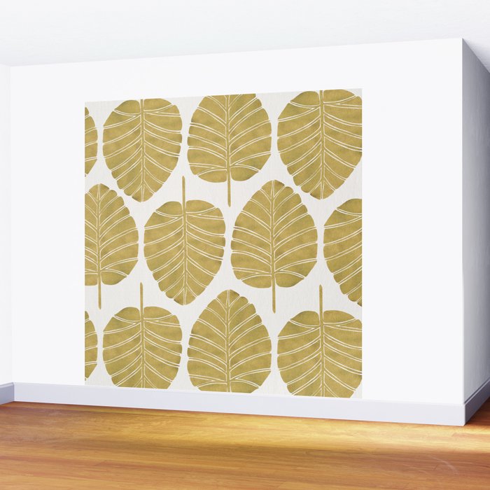 Elephant Ear Alocasia - Gold Palette Wall Mural Gallery Image 2