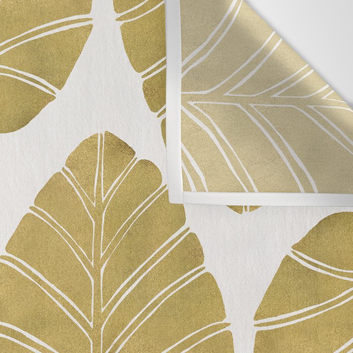 Elephant Ear Alocasia - Gold Palette Wall Tapestry Gallery Image 3