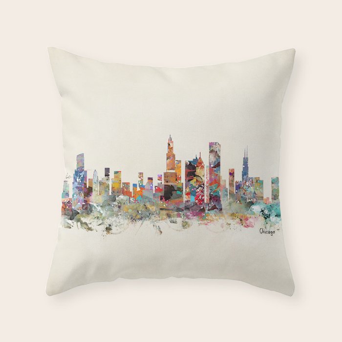 Chicago city  Throw Pillow Gallery Image 6