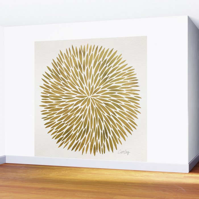Golden Burst Wall Mural Gallery Image 2