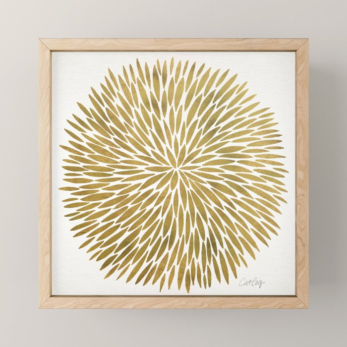 Golden Burst Mini Art Print Gallery Image 1