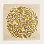 Golden Burst Wood Wall Art Gallery Image 1
