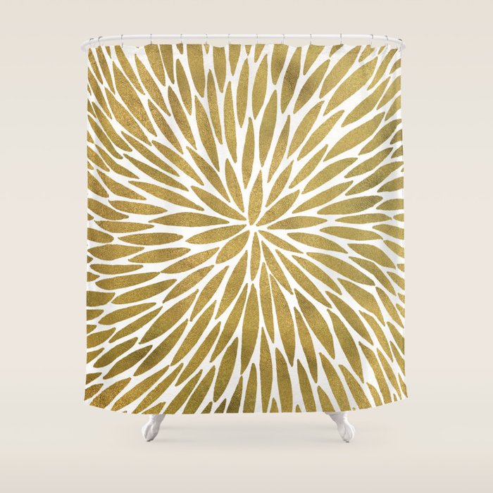 Golden Burst Shower Curtain Gallery Image 1