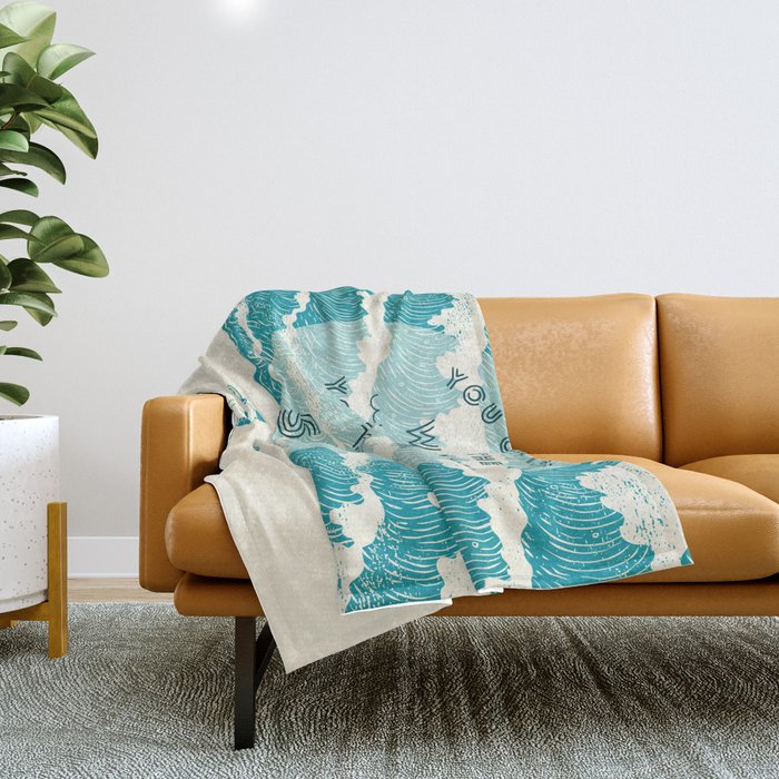 You can't stop the wave Throw Blanket Gallery Image 1