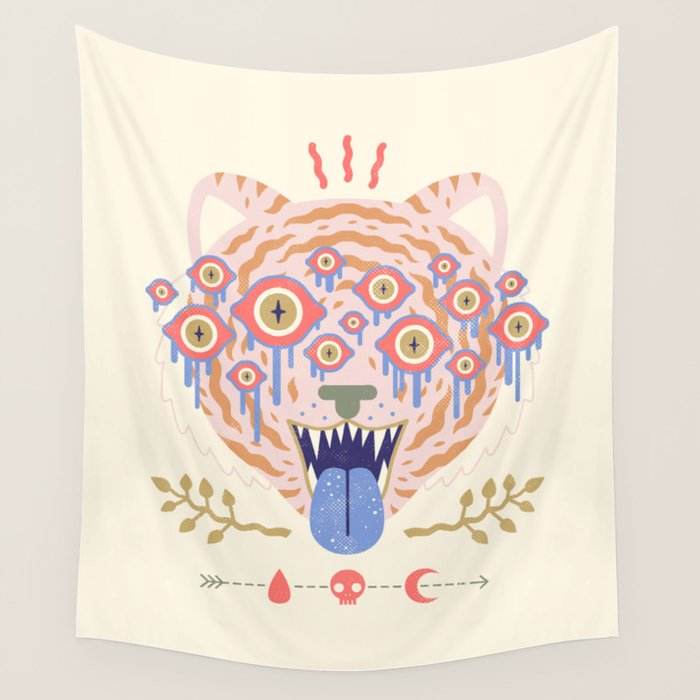 Eyes of the Tiger Wall Tapestry Gallery Image 4