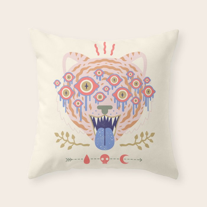 Eyes of the Tiger Throw Pillow Gallery Image 1