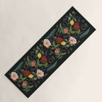 Botanical and Black Pugs Yoga Mat Gallery Image 1