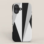Geometric Triangles VI Black and White iPhone Case Gallery Image 1