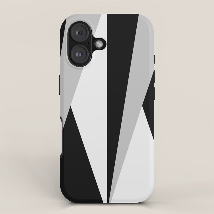 Geometric Triangles VI Black and White iPhone Case Gallery Image 1