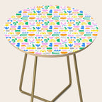 Colorful abstract organic shape art pattern Side Table Gallery Image 2