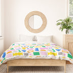 Colorful abstract organic shape art pattern Duvet Cover Gallery Image 3