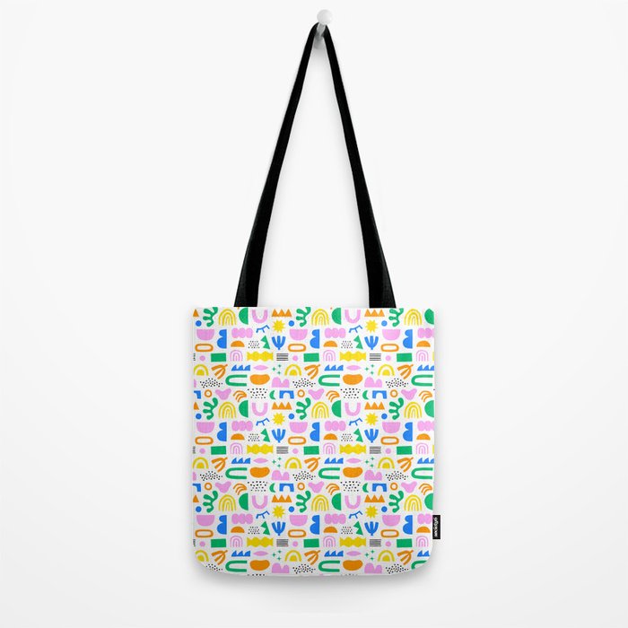 Colorful abstract organic shape art pattern Tote Bag Gallery Image 2