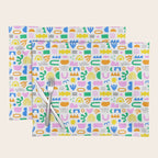 Colorful abstract organic shape art pattern Placemat Gallery Image 1