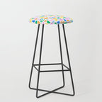 Colorful abstract organic shape art pattern Stool Gallery Image 1