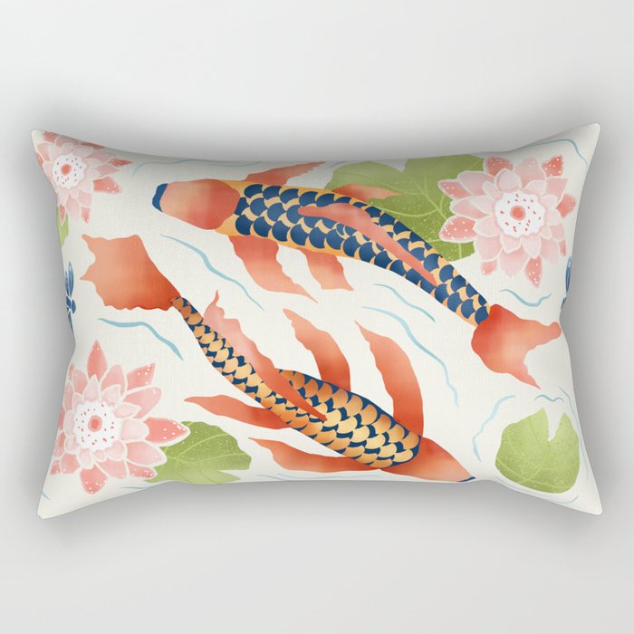 Koi Pond I Rectangular Pillow Gallery Image 1
