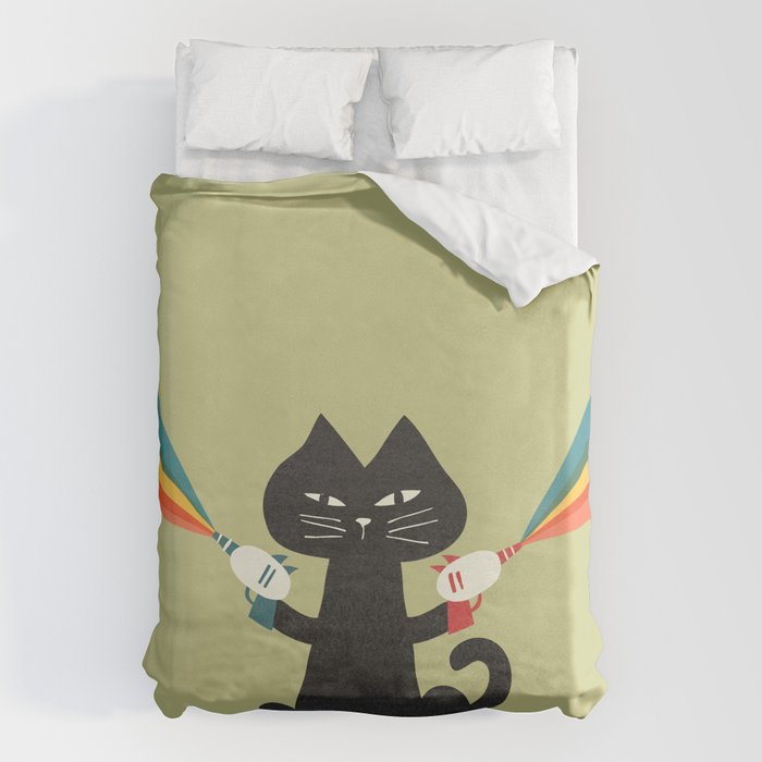 Ray gun cat Duvet Cover Gallery Image 6