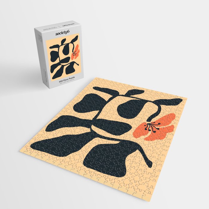 Midcentury Hibiscus Jigsaw Puzzle Gallery Image 2