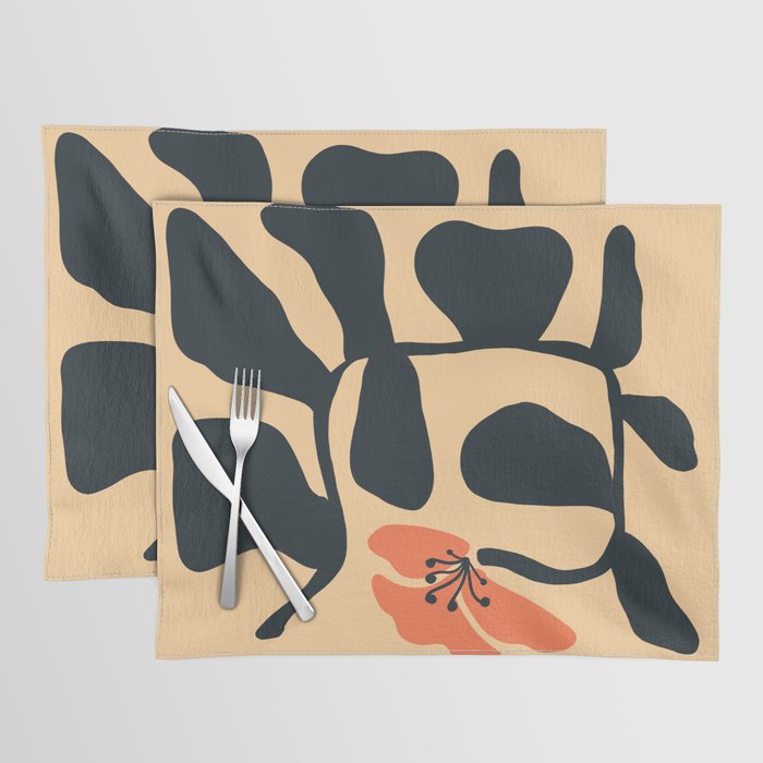 Midcentury Hibiscus Placemat Gallery Image 1