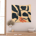 Midcentury Hibiscus Wall Tapestry Gallery Image 2