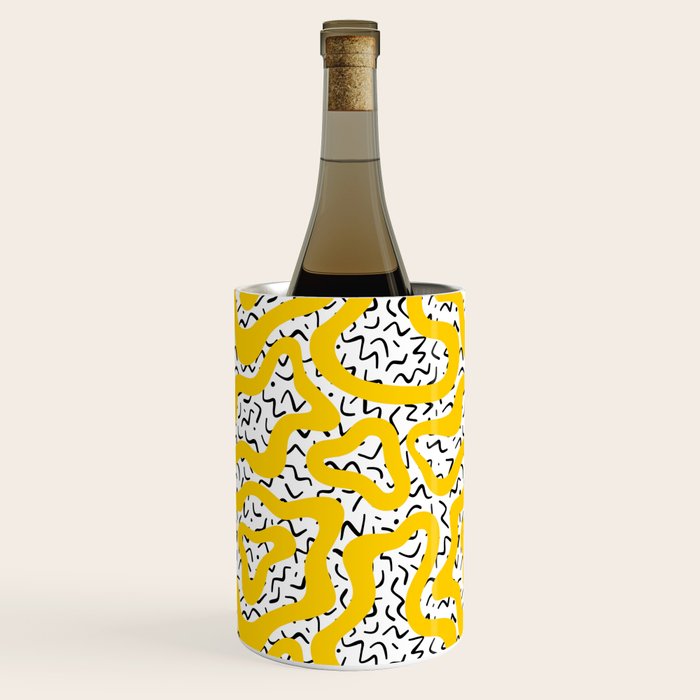 Wavy retro psychedelic pattern Wine Chiller Gallery Image 3