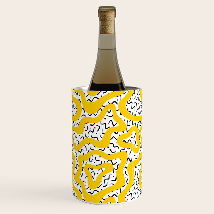 Wavy retro psychedelic pattern Wine Chiller Gallery Image 2